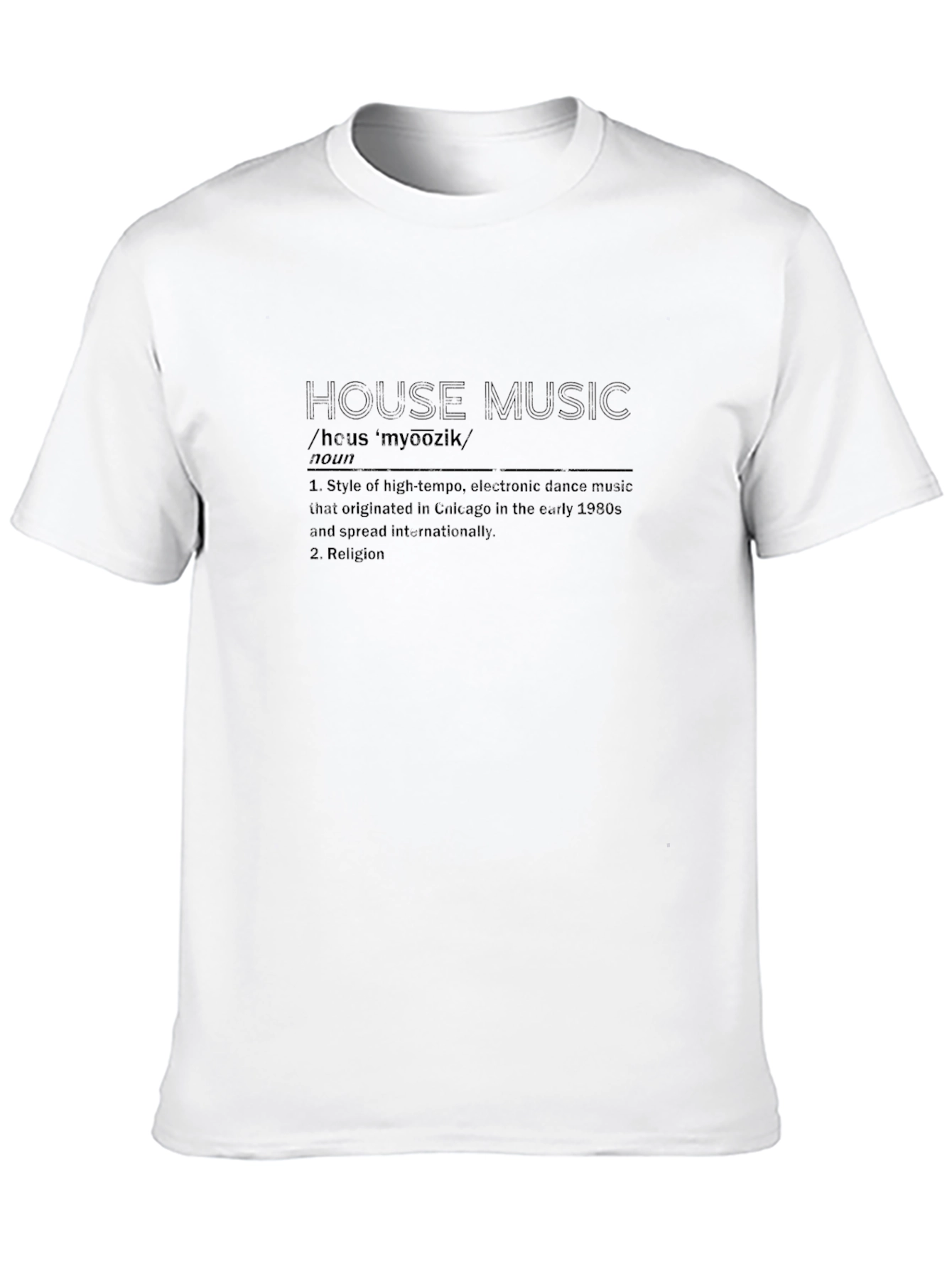 House Music Definition Black T-Shirt