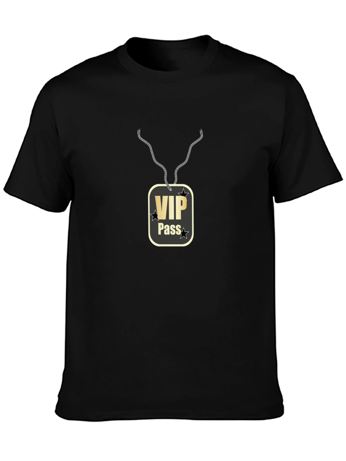 VIP Pass Graphic Black T-Shirt