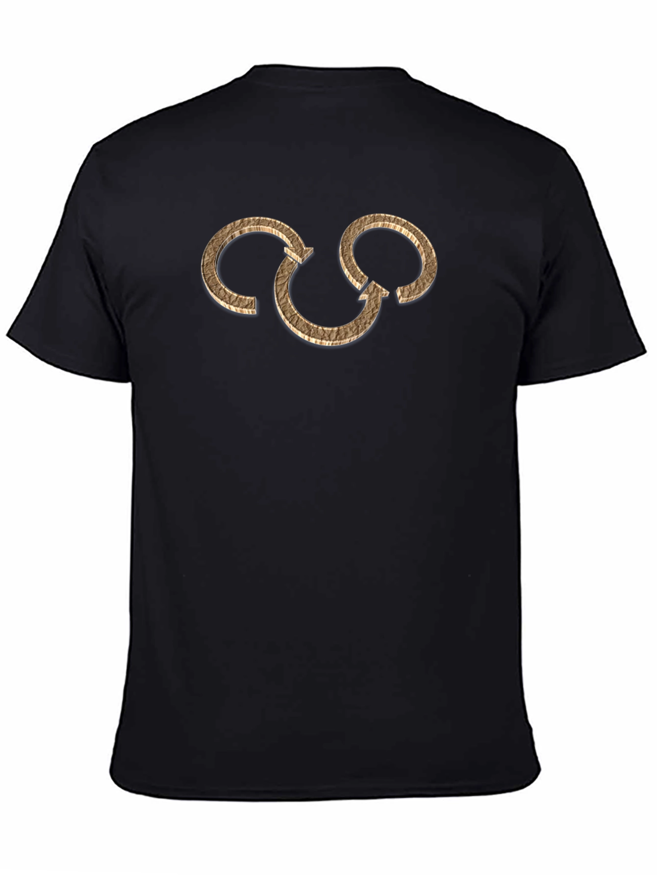 Abstract Arrow Circle Graphic Tee - Black