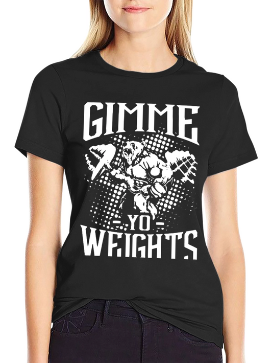 Gimme Yo Weights Bear Gym T-Shirt