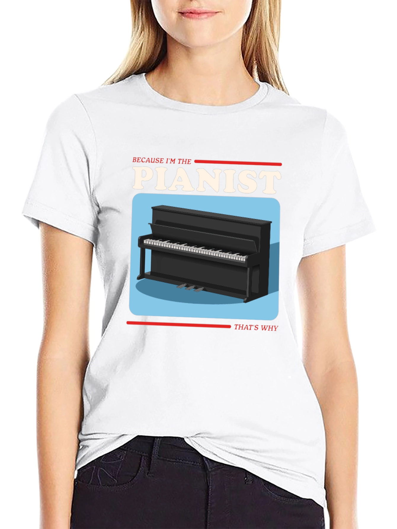 Pianist Graphic T-Shirt - Music Lover Tee