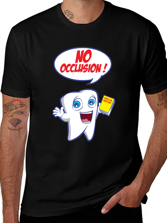 Funny Dental Cartoon T-Shirt - No Occlusion!
