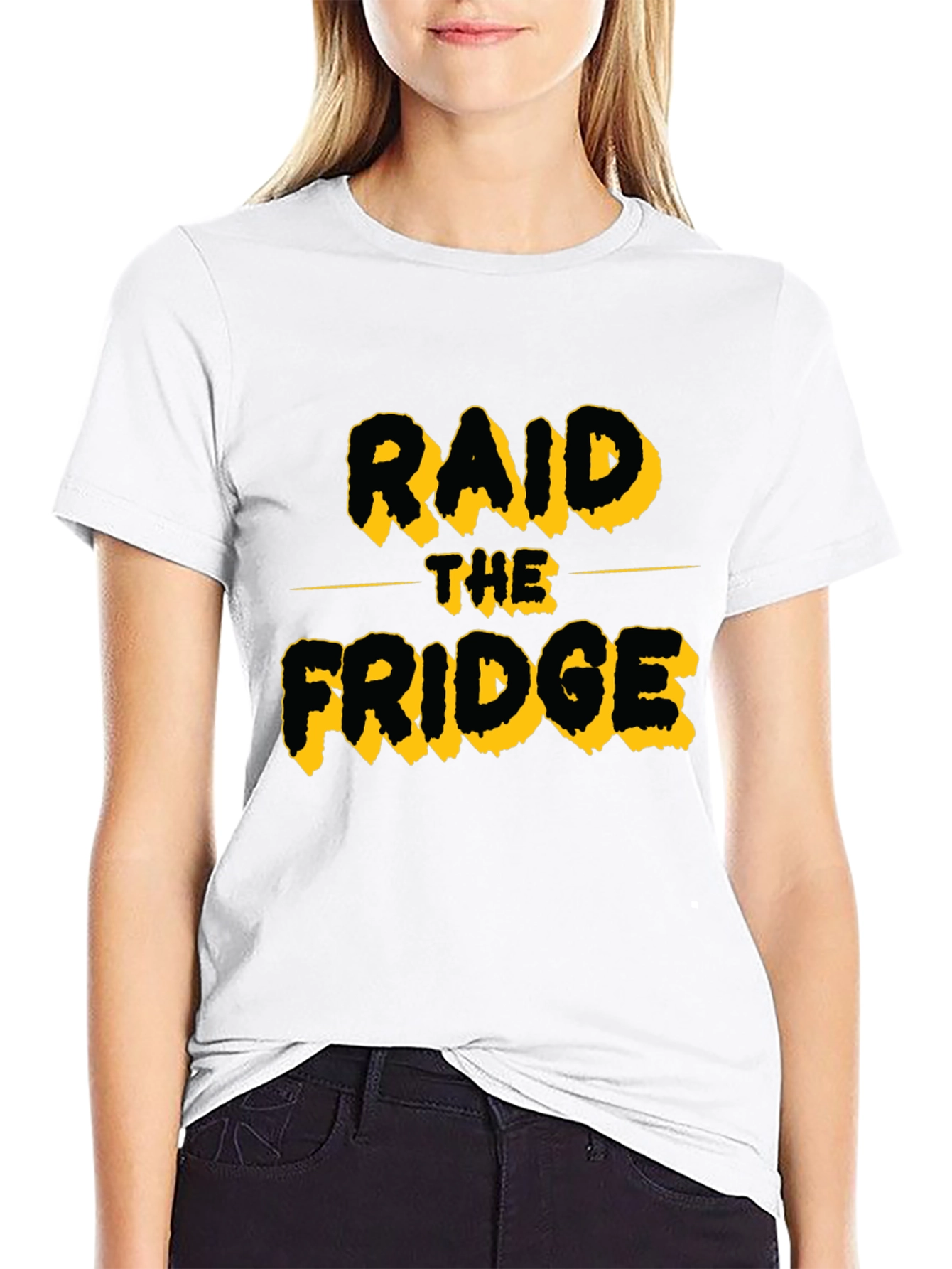 Raid The Fridge Black Graphic T-Shirt