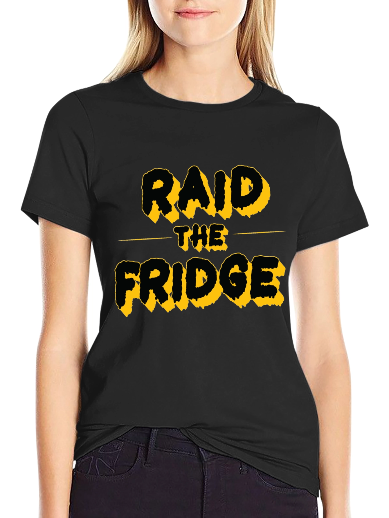 Raid The Fridge Black Graphic T-Shirt