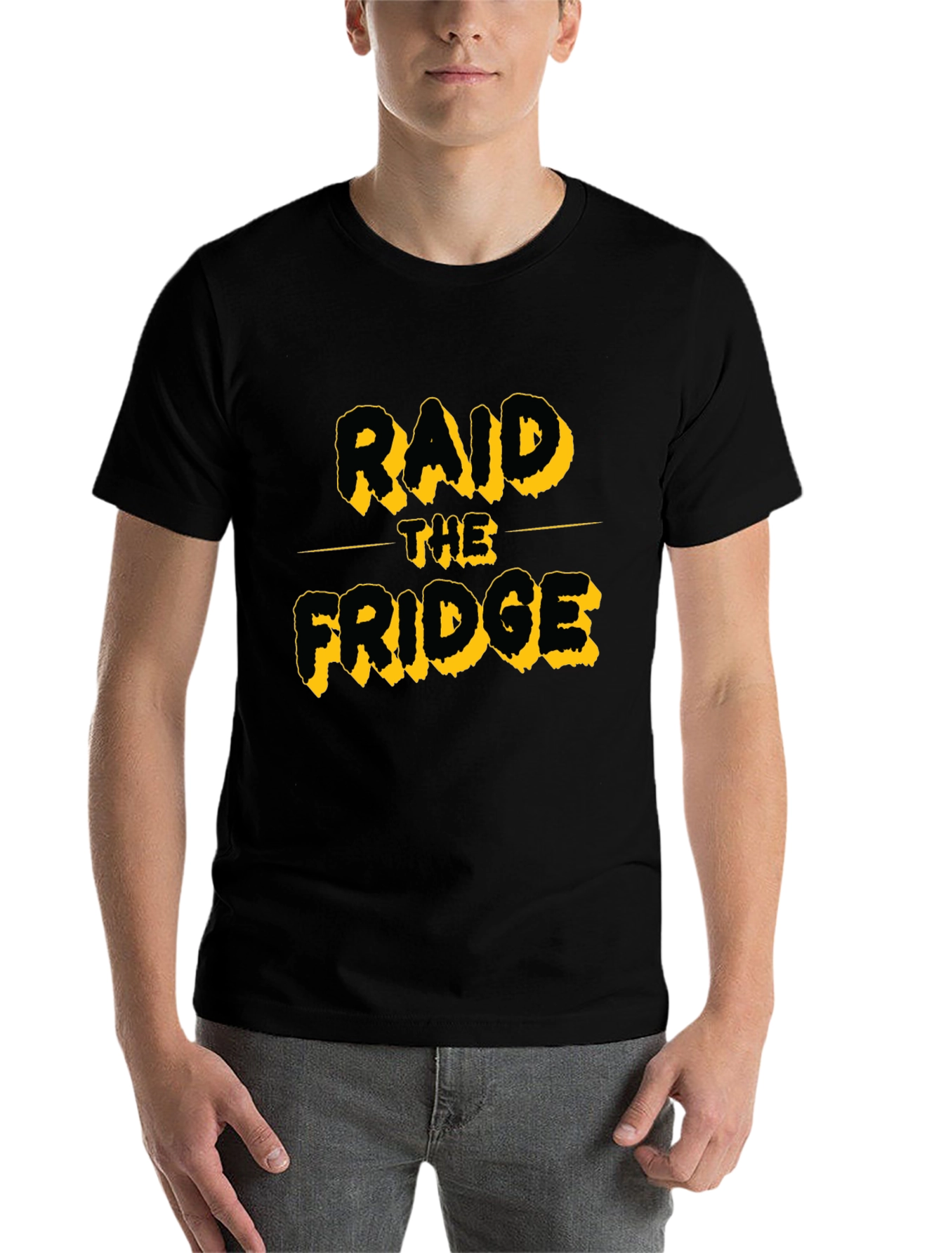 Raid The Fridge Black Graphic T-Shirt